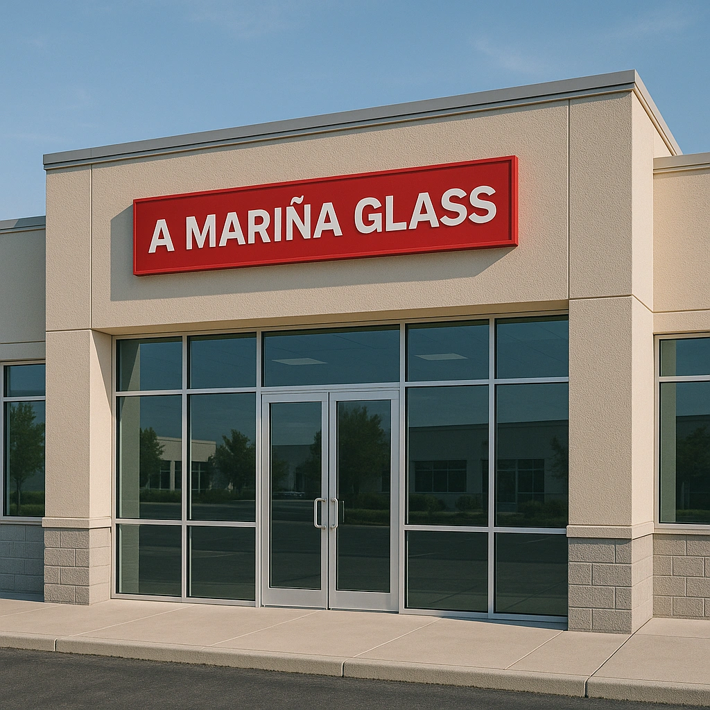 Fachada del taller A Mariña Glass